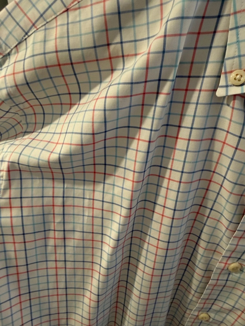 Peter Millar Men’s White Multi-Check Button-Down Shirt - Picture 2 of 3